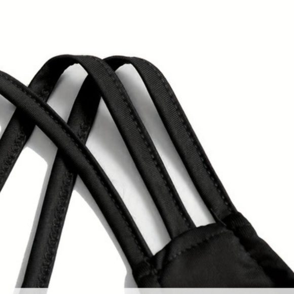 Plus Size Solid Contrast Lace Criss Cross Cami Top Sizes L/12-8XL/28 - Picture 3 of 7